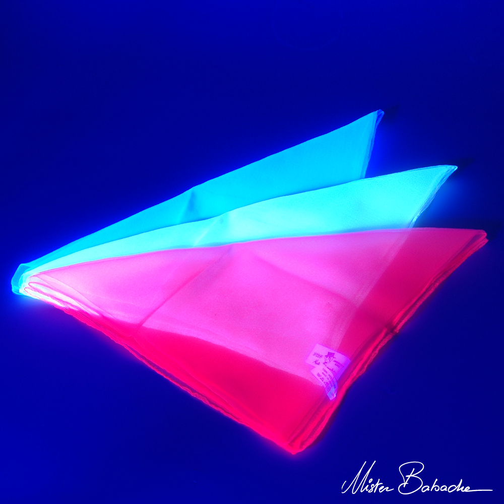 Set 3 large scarves (UV reactive) - orange/yellow/pink